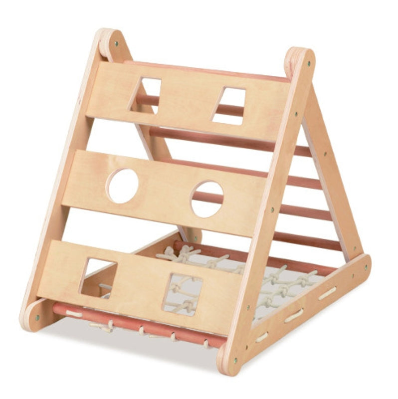 Set de catarat 3in1 pentru copii mici, triunghi de catarat cu 3 laturi, Montessori/Pikler din lemn